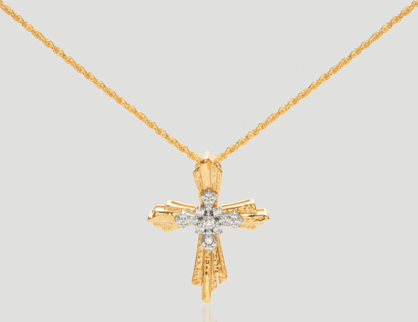 s925 Plated with 18K Gold Cross with Rhodochrosite, Pearl Necklaces Set