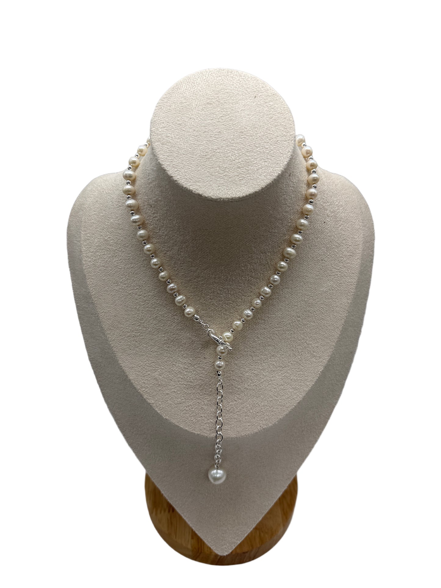 s925 Sterling Silver Baroque Pearl Necklace