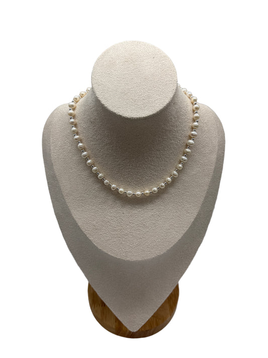 s925 Sterling Silver Baroque Pearl Necklace