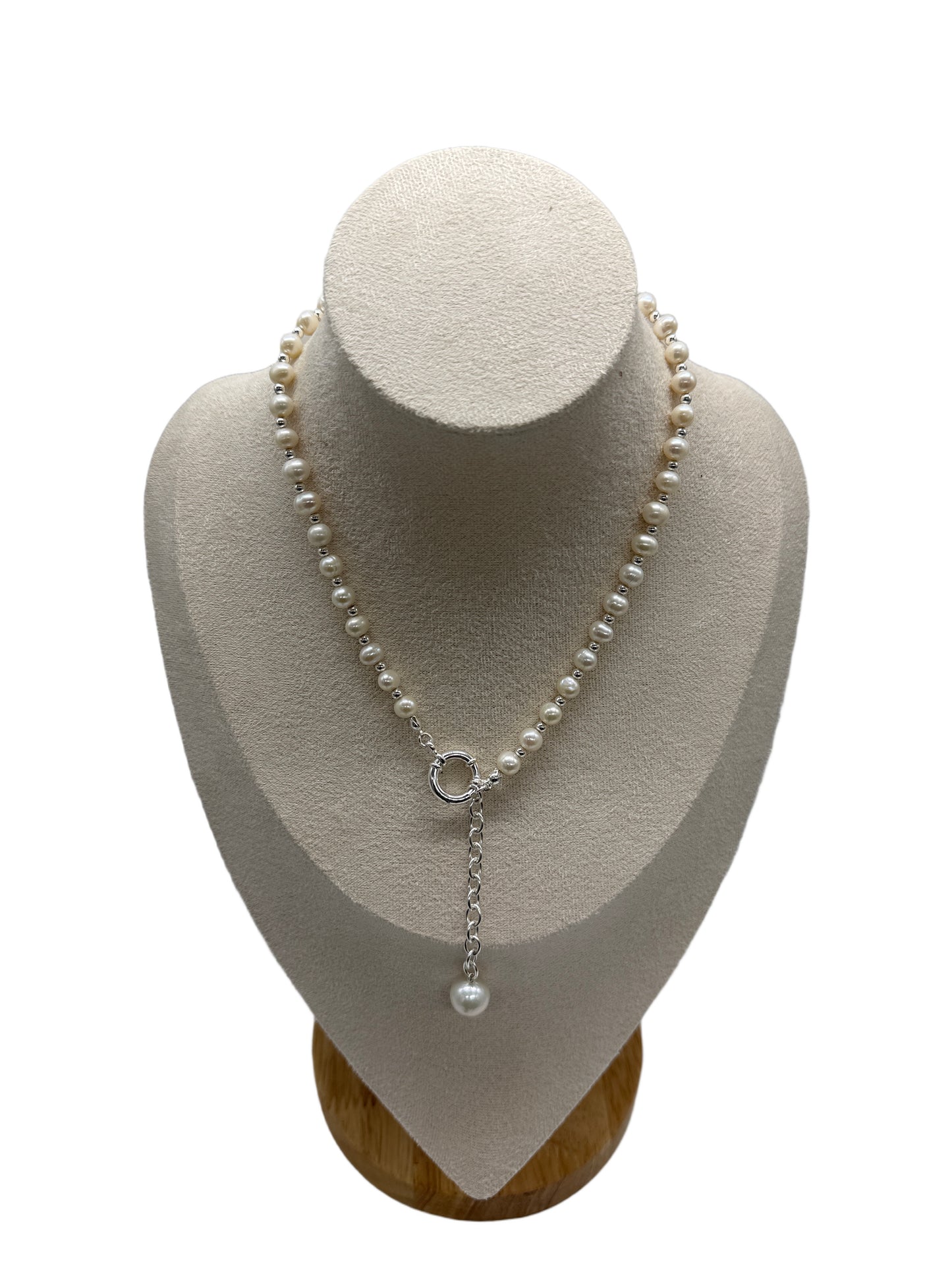 s925 Sterling Silver Baroque Pearl Necklace