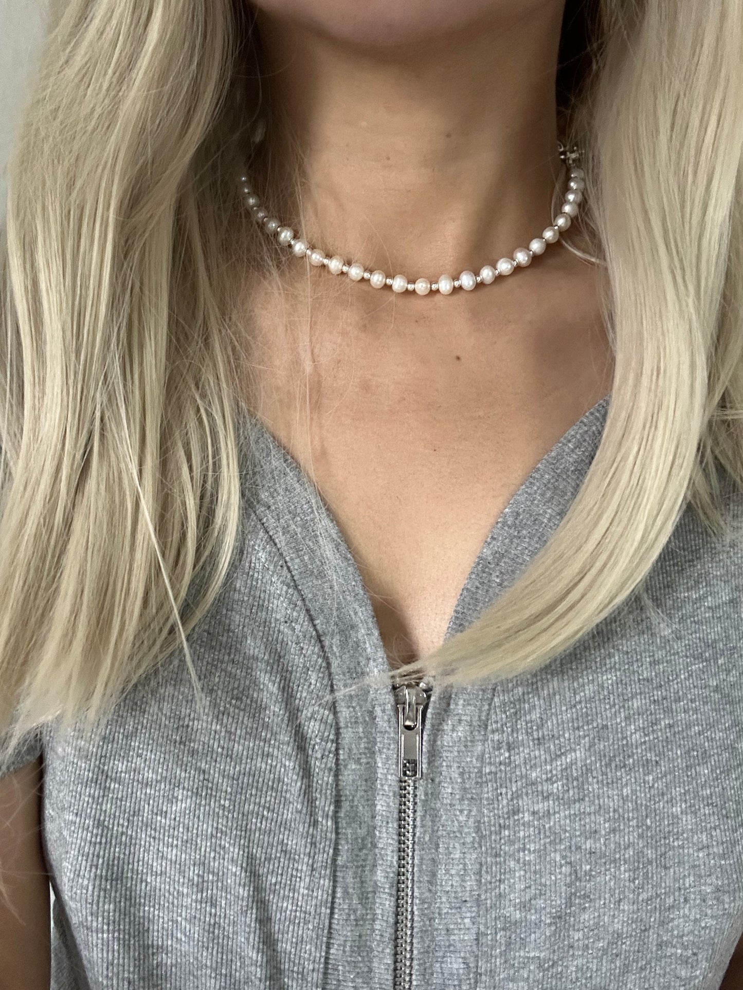 s925 Sterling Silver Baroque Pearl Necklace