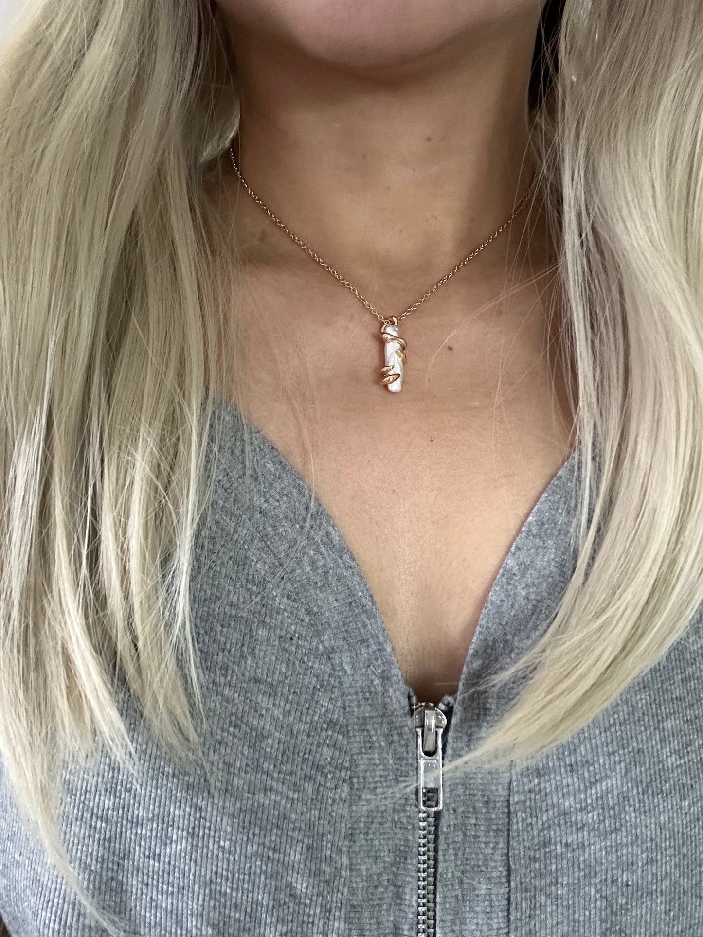 s925 Sterling Silver with 18K Gold Plated Baroque Pearl Necklace