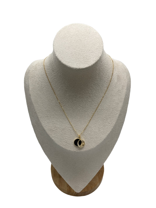 s925 Sterling Silver 18K Gold Plated Starry Sky Star & Moon Charm Necklace